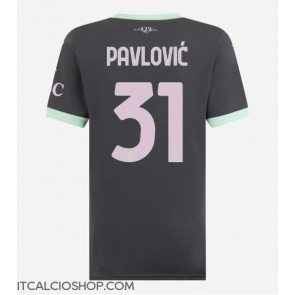 AC Milan Strahinja Pavlovic #31 Terza Maglia Femmina 2024-25 Manica Corta